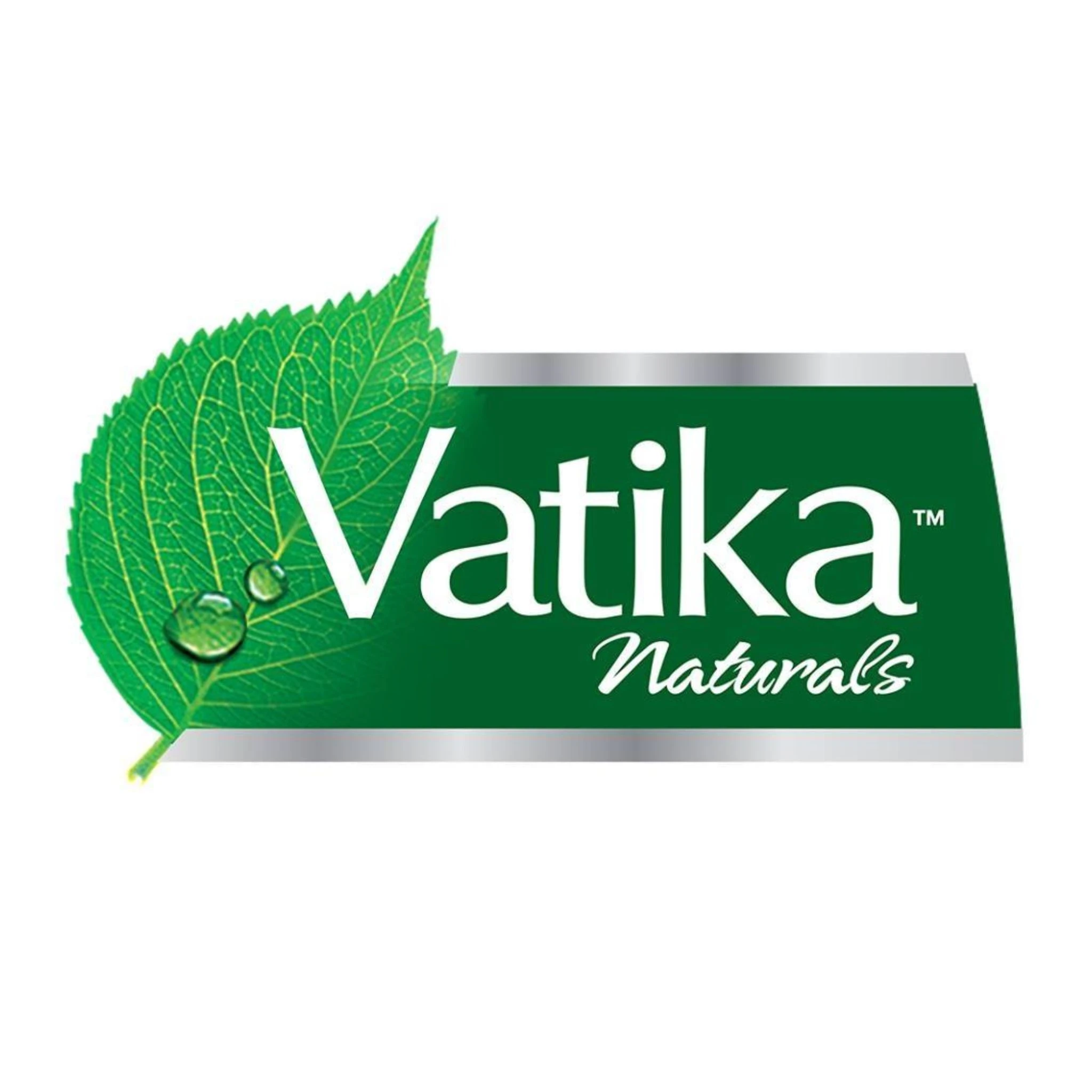 Vatika Naturals logo with green leaf symbol representing natural hair care and herbal ingredients